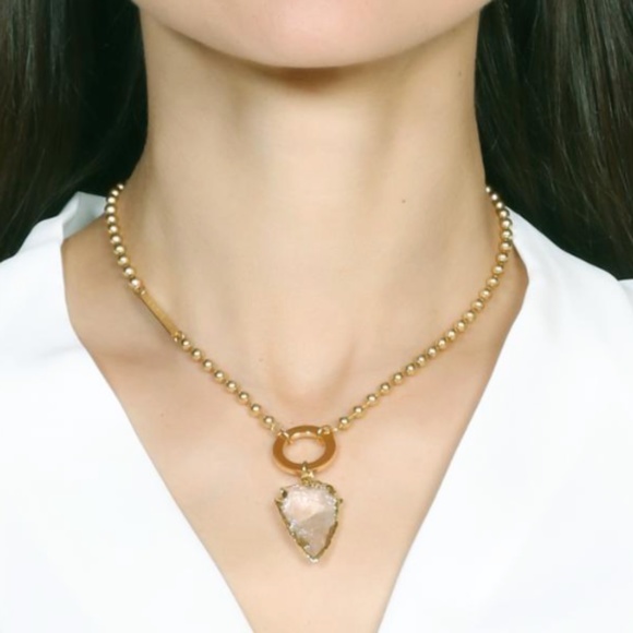 Gold Crystal Necklace - Picture 3 of 8